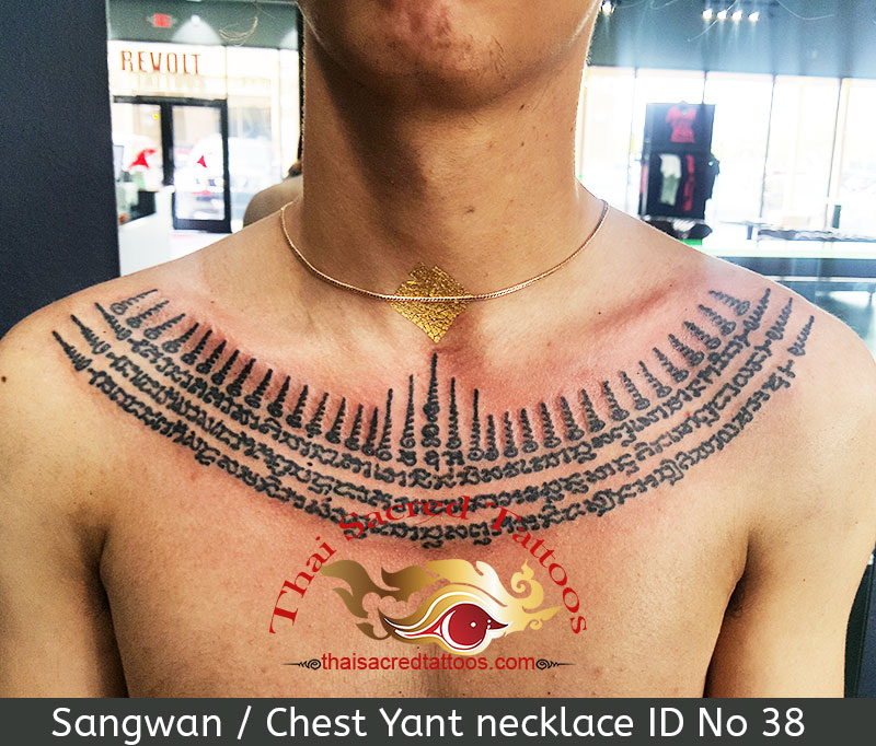 Sangwan Chest Yant necklace Thai Tattoo