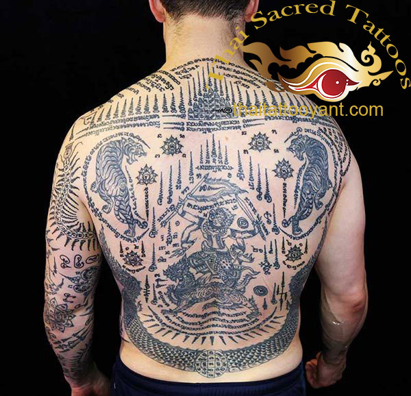 Thai Tattoo Sak Yant full back piece